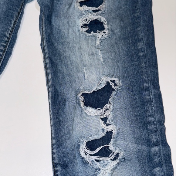Judy Blue Straight Leg Distressed Jeans Size 5/27 Wash Ripped Denim Streetwear - Picture 9 of 14